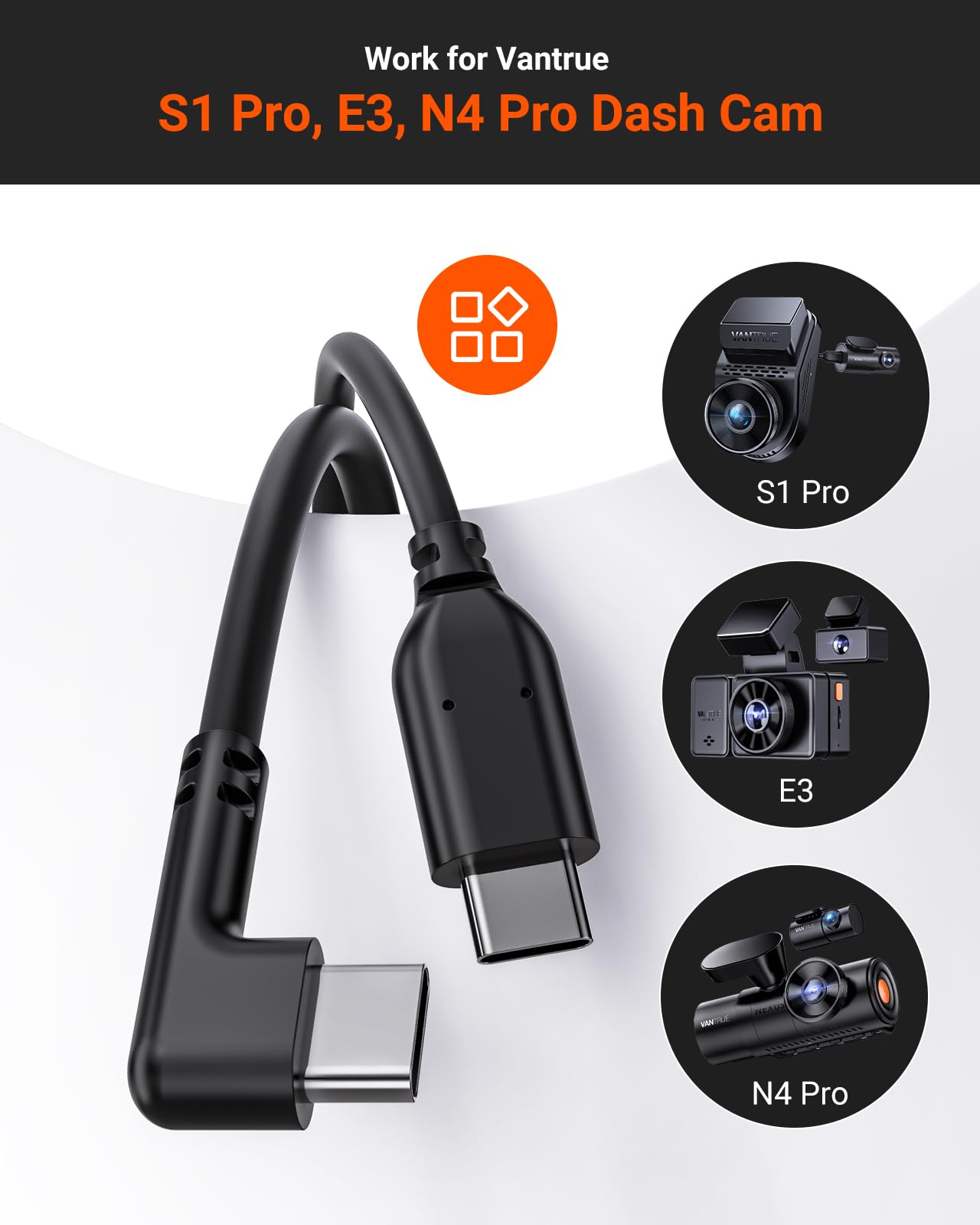 Amazon.com: VANTRUE 29.5ft Rear Camera Extensive Cable N4 Pro S